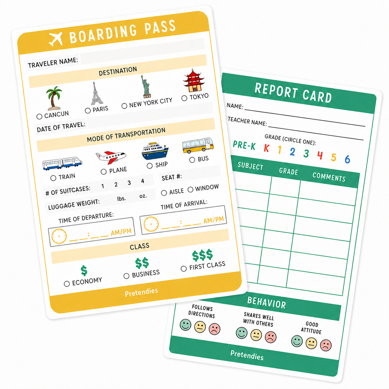 Pretendies™ Kids Pretend Play Notepads